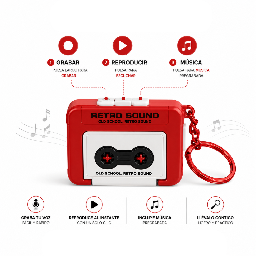Llavero Retro Cassette